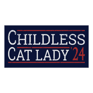 Kamala Harris - Kinderloze Cat Lady 2024 I Perfect Poster