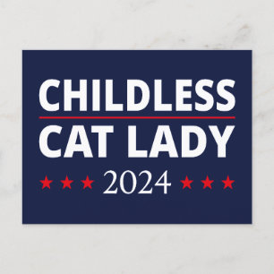 Kamala Harris - Kinderloze Cat Lady 2024 III Briefkaart