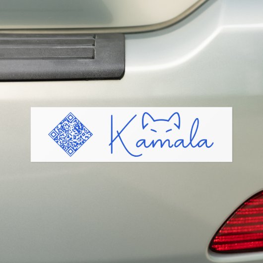 Kamala Harris "Kinderloze Cat Lady" Aangepaste QR- Bumpersticker (Op auto)