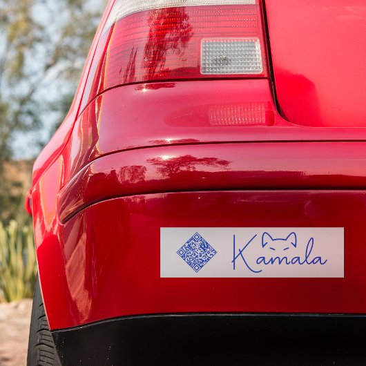 Kamala Harris "Kinderloze Cat Lady" Aangepaste QR- Bumpersticker