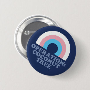 Kamala Harris Kokospalm Pride-vlag voor Transgende Ronde Button 5,7 Cm