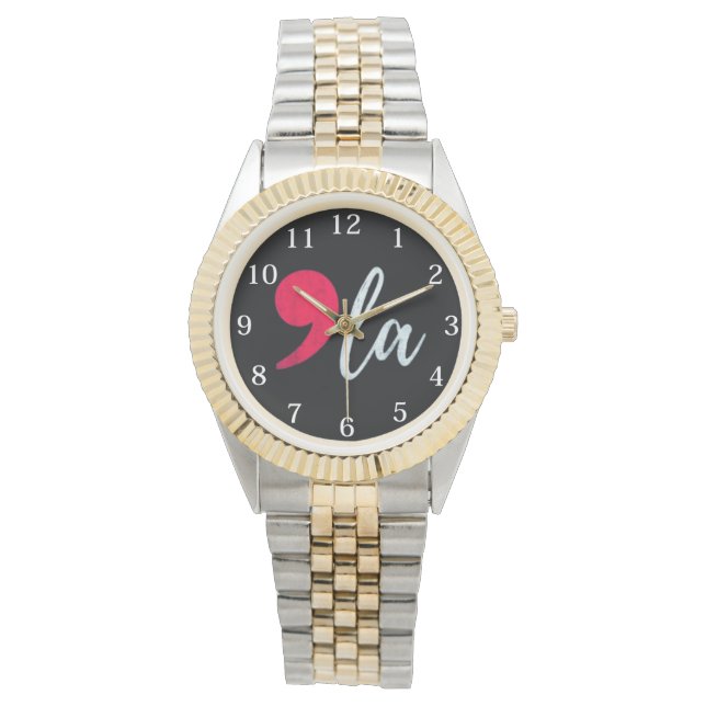 Kamala Harris Komma La Funny Horloge (Voorkant)