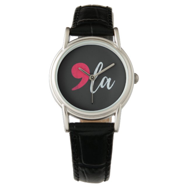 Kamala Harris Komma La Funny Horloge (Voorkant)