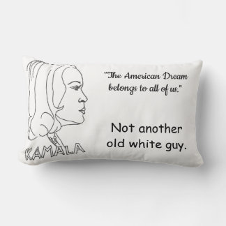 Kamala Harris kussen Justice en American Dream