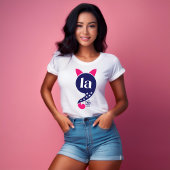 Kamala Harris La Cat Roze en Blauw T-shirt