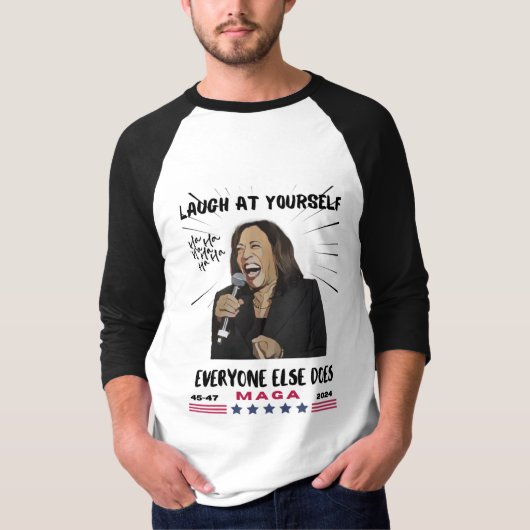 Kamala Harris Laughing T-shirt (Voorkant)