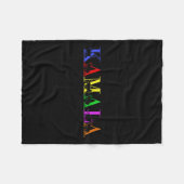 Kamala Harris LGBT Schattige positief kattenletter Fleece Deken (Voorkant (Horizontaal))
