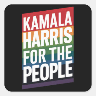 Kamala Harris LGBTQ Gay Pride Lesbian Funny Gift Vierkante Sticker