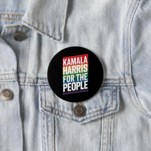 Kamala Harris LGBTQ Gay Pride Lesbisch Grappig Cad Ronde Button 7,6 Cm