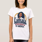 Kamala Harris Logo T-Shirt - "President van Amerik (Voorkant)