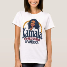 Kamala Harris Logo T-Shirt - "President van Amerik