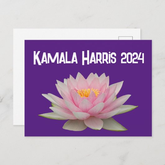 Kamala Harris Lotus 2024 Briefkaart (Voorkant / Achterkant)