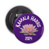 Kamala Harris Lotus 2024 Button Flesopener (Voorkant)