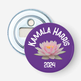 Kamala Harris Lotus 2024 Button Flesopener