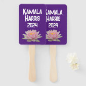 Kamala Harris Lotus 2024 Handwaaier (Voorkant en achterkant)