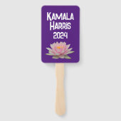 Kamala Harris Lotus 2024 Handwaaier (Achterkant)