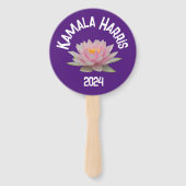 Kamala Harris Lotus 2024 Handwaaier (Achterkant)
