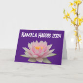 Kamala Harris Lotus 2024 Kaart (Gele Bloem)