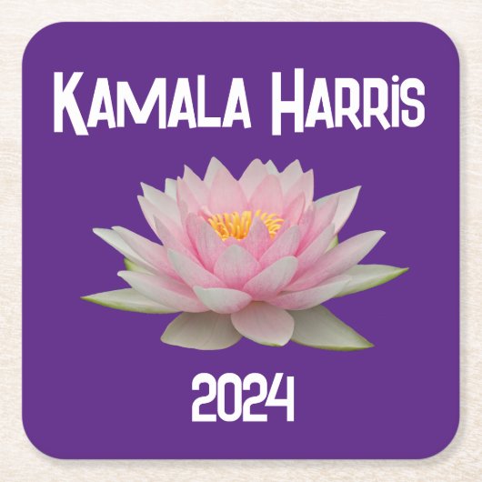 Kamala Harris Lotus 2024 Kartonnen Onderzetters (Voorkant)