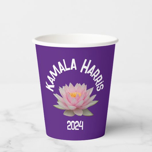 Kamala Harris Lotus 2024 Papieren Bekers (Voorkant)