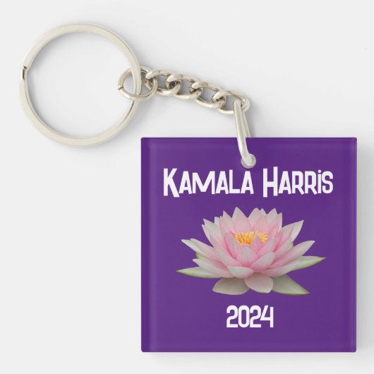 Kamala Harris Lotus 2024 Sleutelhanger (voorkant)