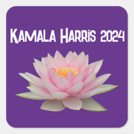 Kamala Harris Lotus 2024 Vierkante Sticker