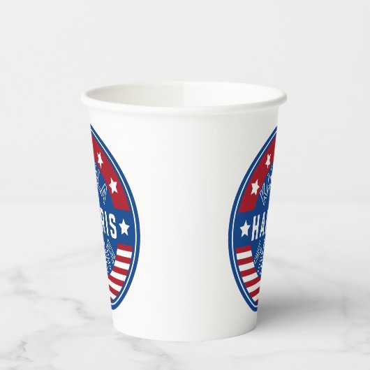 Kamala Harris Madam President 2024 Papieren Bekers (Links)