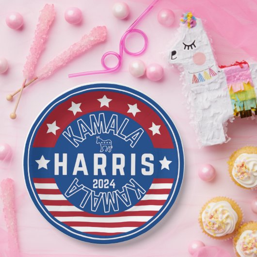 Kamala Harris Madam President 2024 Papieren Bordje (Feest)
