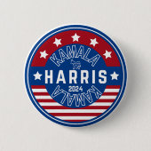 Kamala Harris Madam President 2024 Ronde Button 5,7 Cm (Voorkant)