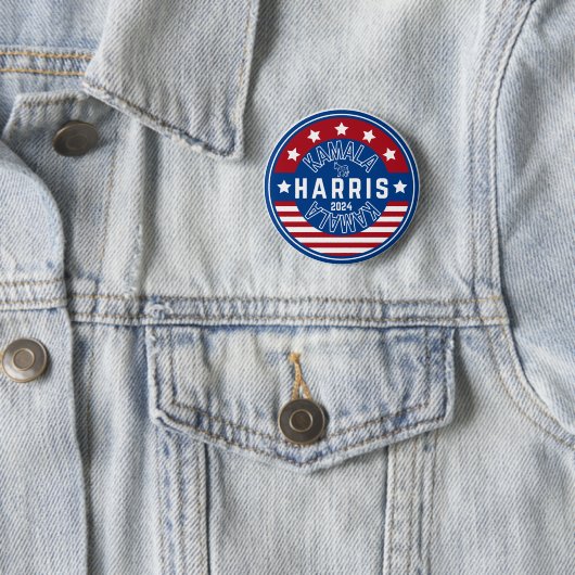 Kamala Harris Madam President 2024 Ronde Button 5,7 Cm (In situ)