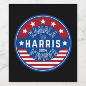 Kamala Harris Madam President 2024 Wijn Etiket (Enkel label)