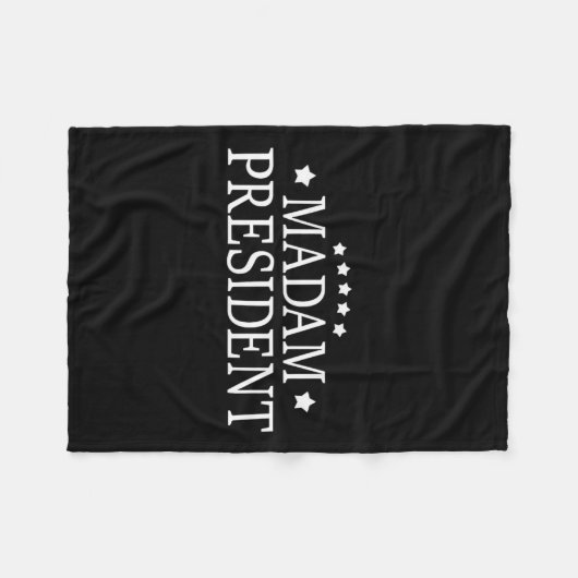 Kamala Harris Madam President Fleece Deken (Voorkant (Horizontaal))