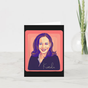 Kamala Harris Madam President Pop Kunstportret Kaart