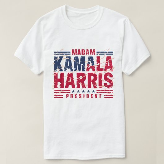 Kamala Harris Madam President T-shirt (Design voorkant)