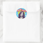 Kamala Harris / Madame Badass Ronde Sticker (Tas)