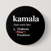 Kamala Harris Madame Vice-President Ronde Button 7,6 Cm (Voorkant)