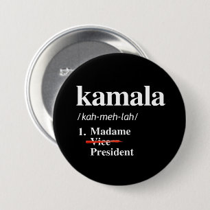 Kamala Harris Madame Vice-President Ronde Button 7,6 Cm
