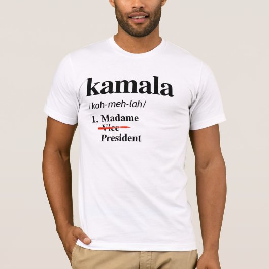 Kamala Harris Madame Vice-President T-shirt (Voorkant)