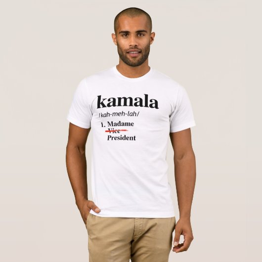 Kamala Harris Madame Vice-President T-shirt (Voorkant volledig)