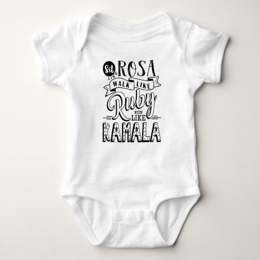 Kamala Harris Meisje power baby body suit Romper (Voorkant)