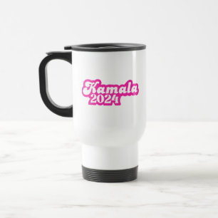 Kamala Harris meisjesachtig roze logo 2024 Reisbeker