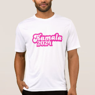 Kamala Harris meisjesachtig roze logo 2024 T-shirt