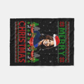 Kamala Harris Merry Christmas Ugly Sweater USA Ele Fleece Deken (Voorkant (Horizontaal))