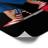 Kamala Harris met hoge hakken op rood Pet Poster (Hoek)