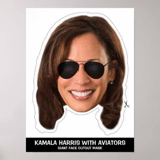 KAMALA HARRIS MET LUCHTVAARTMAATSCHAPPIJEN POSTER (Voorkant)