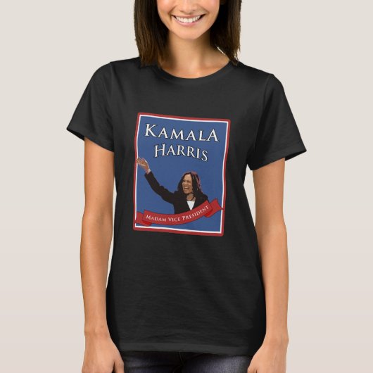 Kamala Harris Mevrouw Vice President" T-shirt (Voorkant)