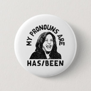 Kamala Harris Mijn voornaamwoorden zijn President  Ronde Button 5,7 Cm