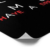 Kamala Harris MLK KML Ik heb een droom Verkiezings Poster (Hoek)