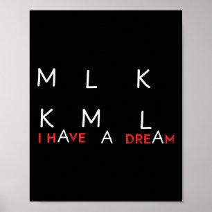 Kamala Harris MLK KML Ik heb een droom Verkiezings Poster