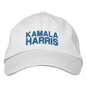 Kamala Harris modern blauwe typografie aangepast Geborduurde Pet